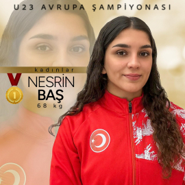 Nesrin Baş, U23 Avrupa Güreş Şampiyonası’nda 68 kilogramda altın madalyanın sahibi oldu