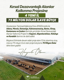 'Kırsal Dezavantajlı Alanlar Kalkınma Projesi'ne 75 milyon dolar ilave destek