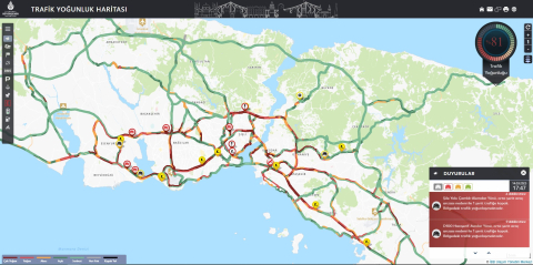 İstanbul - İstanbul'da trafik yoğunluğu yüzde 81'e ulaştı